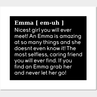 emma name definition (black) Posters and Art